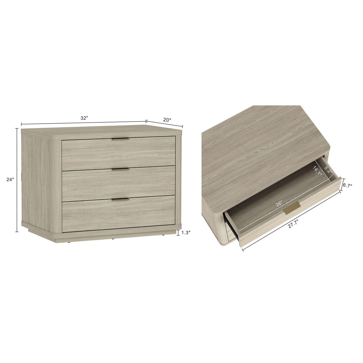Evelyn - Nightstand - The Sleep Loft - Online Mattress Showroom NYC