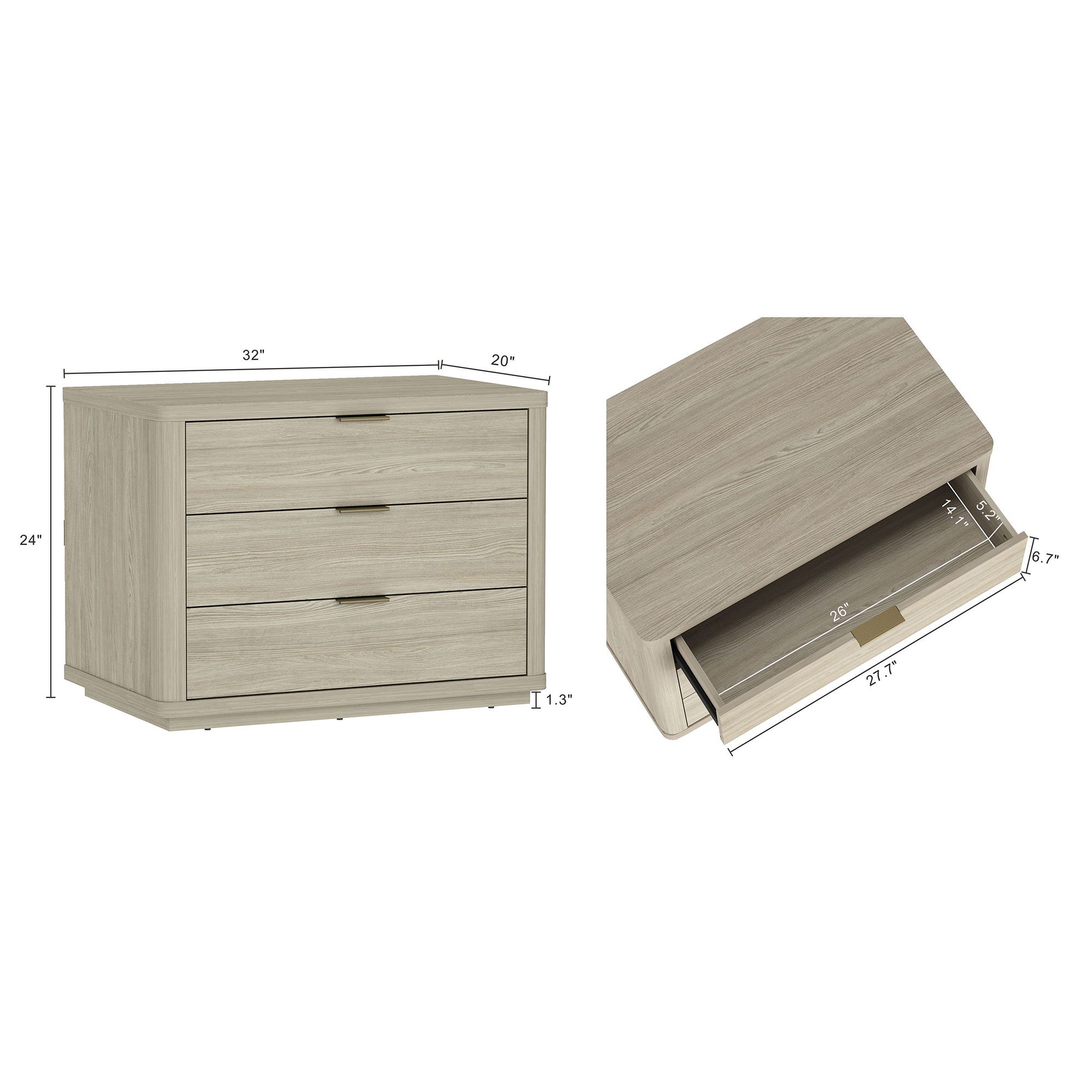 Evelyn - Nightstand - The Sleep Loft - Online Mattress Showroom NYC