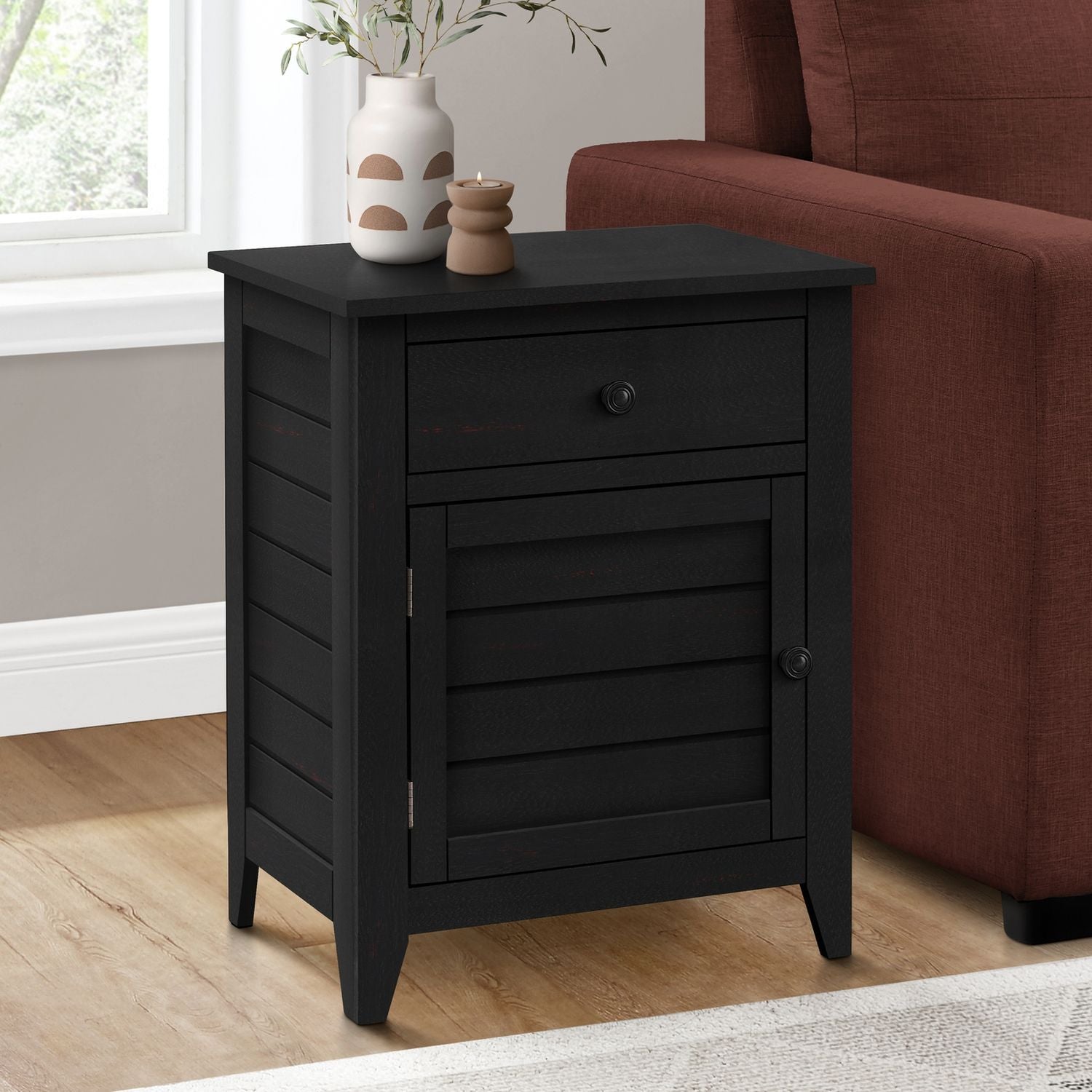 Accent Nightstand, Storage Drawer, Transitional - The Sleep Loft - Online Mattress Showroom NYC