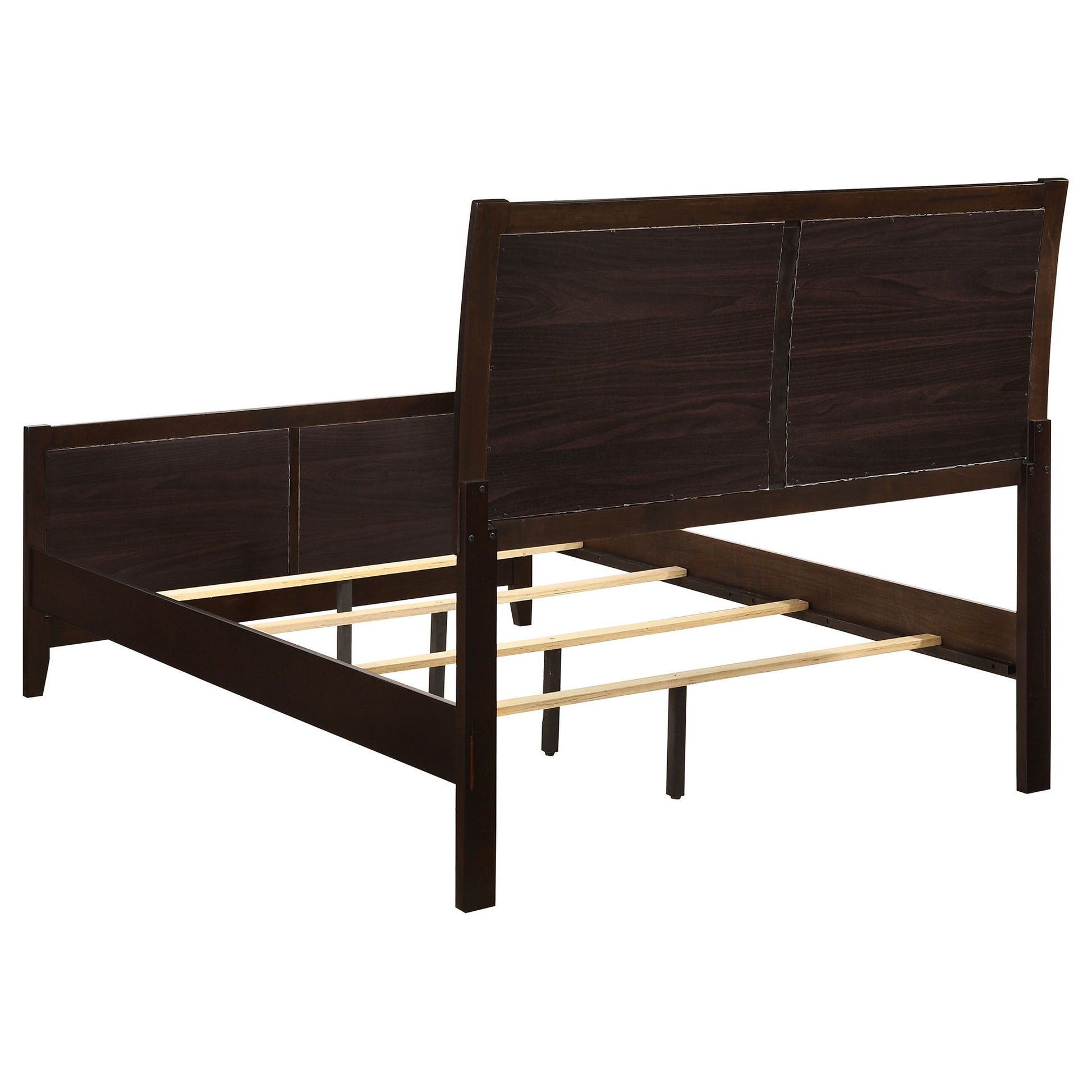 California King Upholstered Panel Bed With Headboard And Footboard - Cappuccino - The Sleep Loft - Online Mattress Showroom NYC