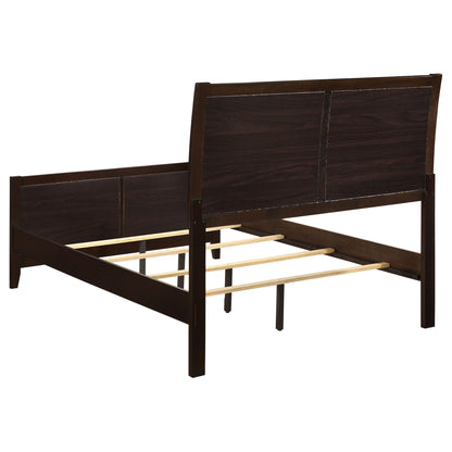 California King Upholstered Panel Bed With Headboard And Footboard - Cappuccino - The Sleep Loft - Online Mattress Showroom NYC
