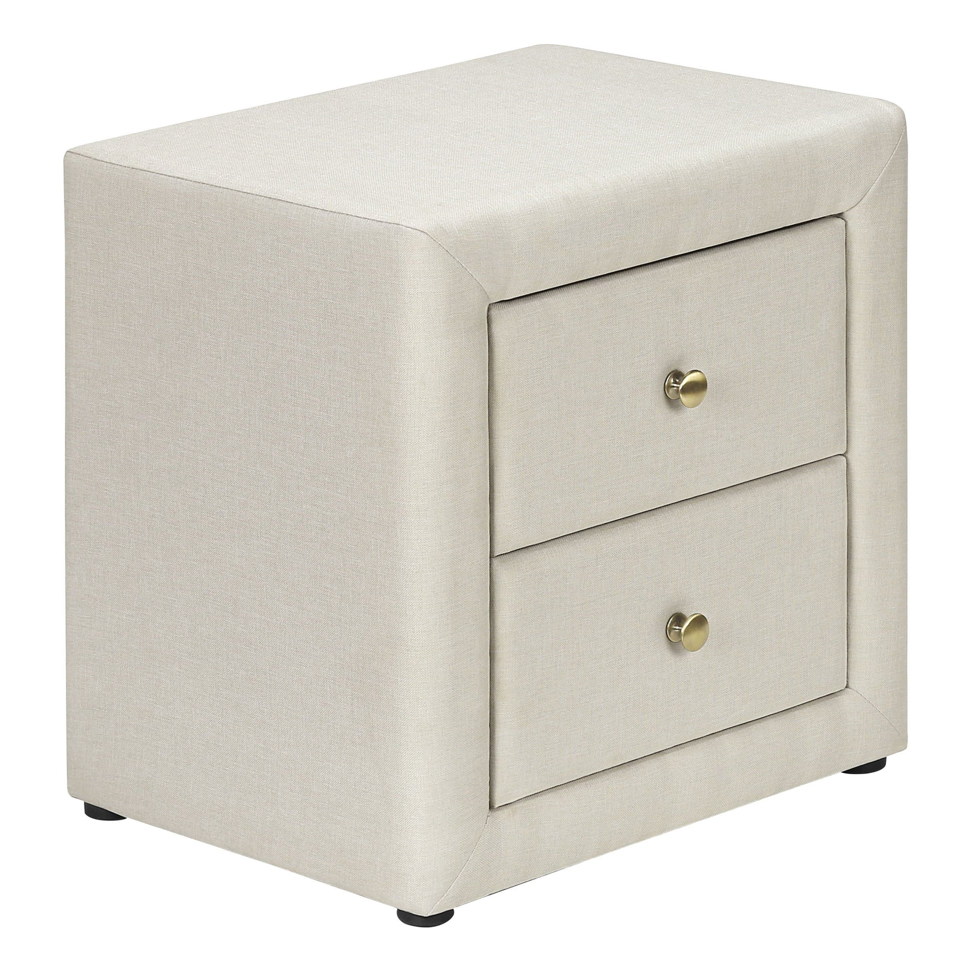 Nightstand, Storage Drawer Versatile Use, Upholstered, Transitional - The Sleep Loft - Online Mattress Showroom NYC