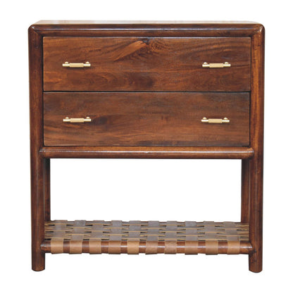Regency - Woven 2 Drawer Nightstand - Brown - The Sleep Loft - Online Mattress Showroom NYC
