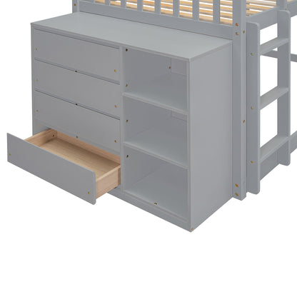 Bunk Bed With 4 Drawers And 3 Shelves - The Sleep Loft - Online Mattress Showroom NYC