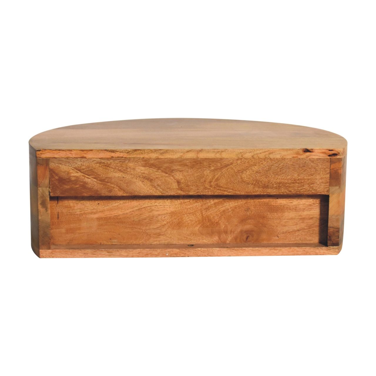 Large Wall Mounted Rounded Bedside Table - Beige - The Sleep Loft - Online Mattress Showroom NYC