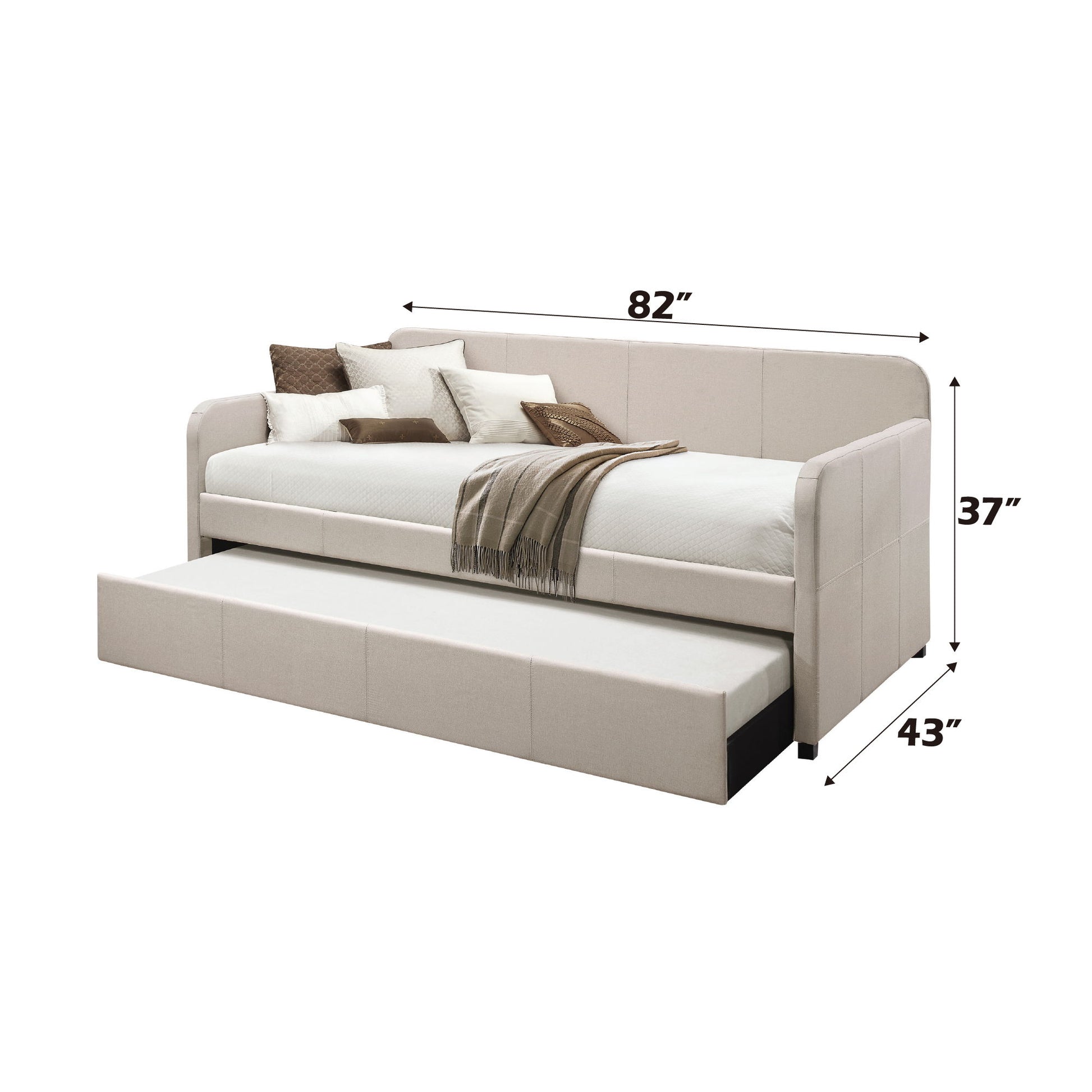 Jagger - Twin Daybed With Trundle - Fog - The Sleep Loft - Online Mattress Showroom NYC