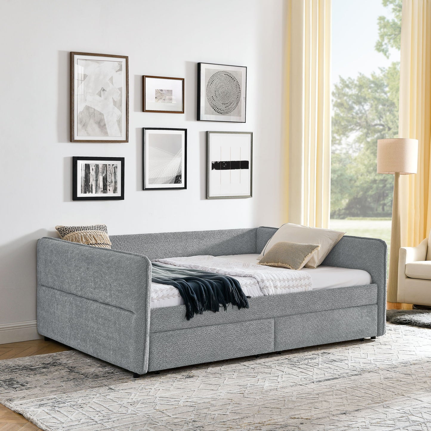 Upholstered Daybed & 2 Drawers - The Sleep Loft - Online Mattress Showroom NYC