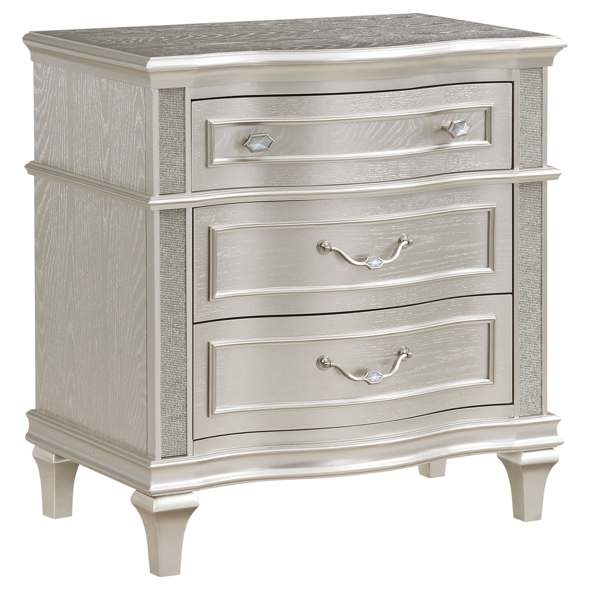 Evangeline - 3 Drawer Nightstand - Oak - The Sleep Loft - Online Mattress Showroom NYC