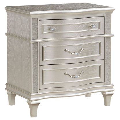 Evangeline - 3 Drawer Nightstand - Oak - The Sleep Loft - Online Mattress Showroom NYC