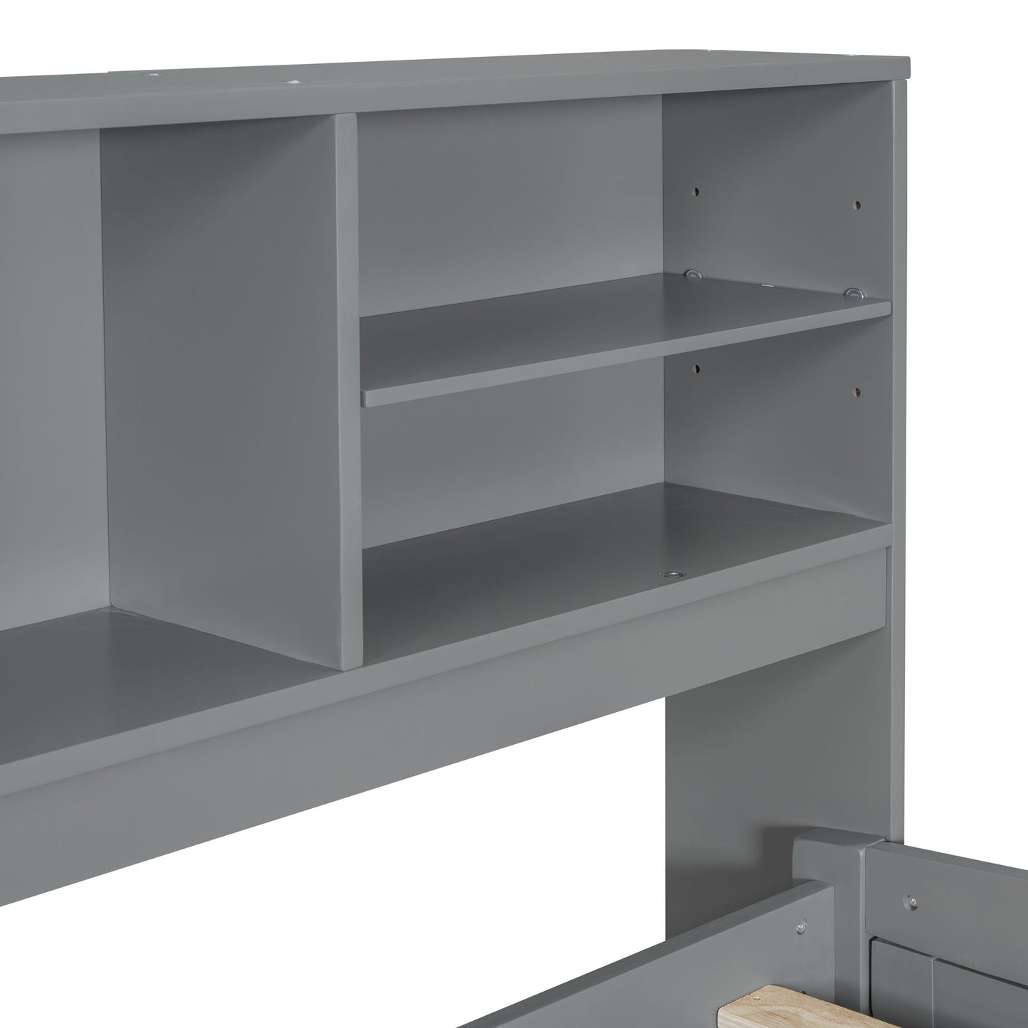 Daybed With 2 Bedside Cabinets, Upper Shelves And 4 Drawers - The Sleep Loft - Online Mattress Showroom NYC