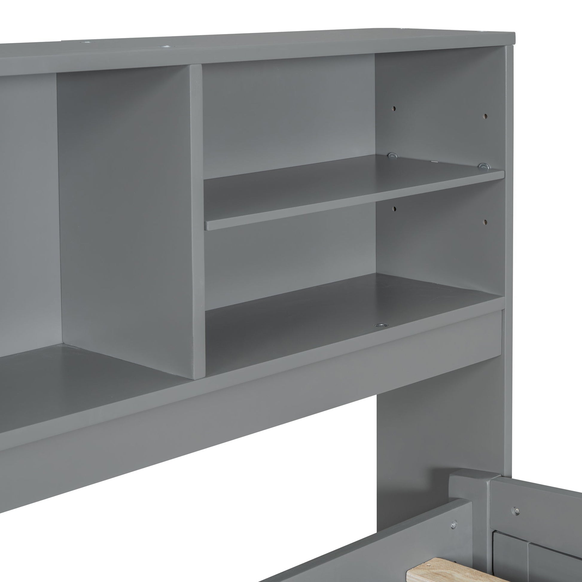 Daybed With 2 Bedside Cabinets, Upper Shelves And 4 Drawers - The Sleep Loft - Online Mattress Showroom NYC