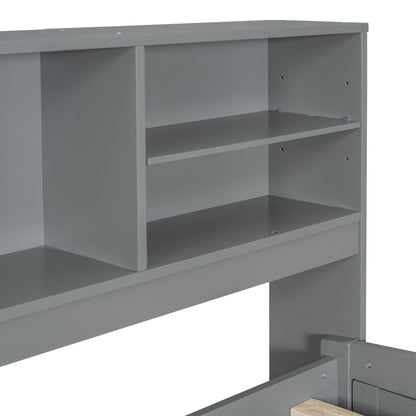 Daybed With 2 Bedside Cabinets, Upper Shelves And 4 Drawers - The Sleep Loft - Online Mattress Showroom NYC
