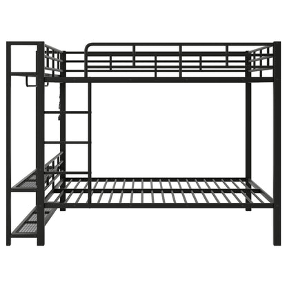 Bunk Bed With Storage Shelves, Clothes Hooks, LED Light - The Sleep Loft - Online Mattress Showroom NYC