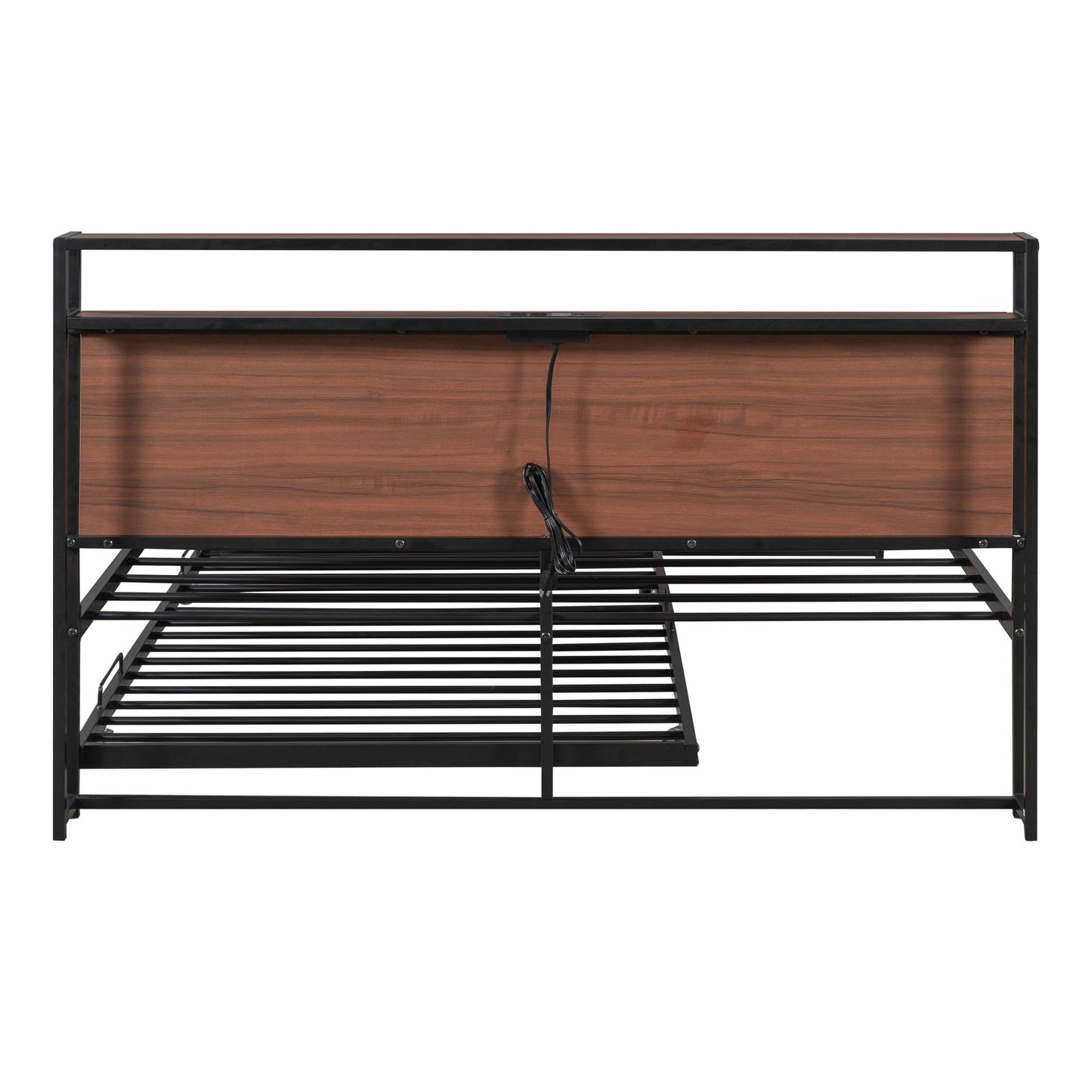 Platform Bed Frame With Trundle, USB Ports And Slat Support, No Box Spring Needed - The Sleep Loft - Online Mattress Showroom NYC