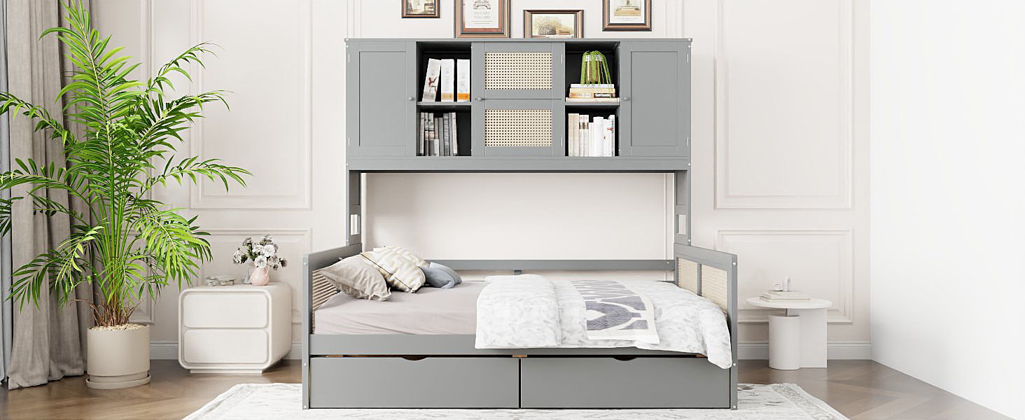 Daybed And All In One Cabinet And Shelf - The Sleep Loft - Online Mattress Showroom NYC
