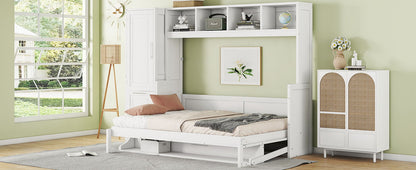 Space Saving Murphy Wall Bed With Closet And Drawers - The Sleep Loft - Online Mattress Showroom NYC