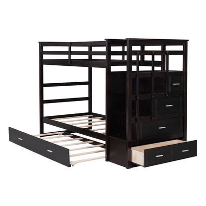 Bunk Bed With Trundle And Staircase - The Sleep Loft - Online Mattress Showroom NYC