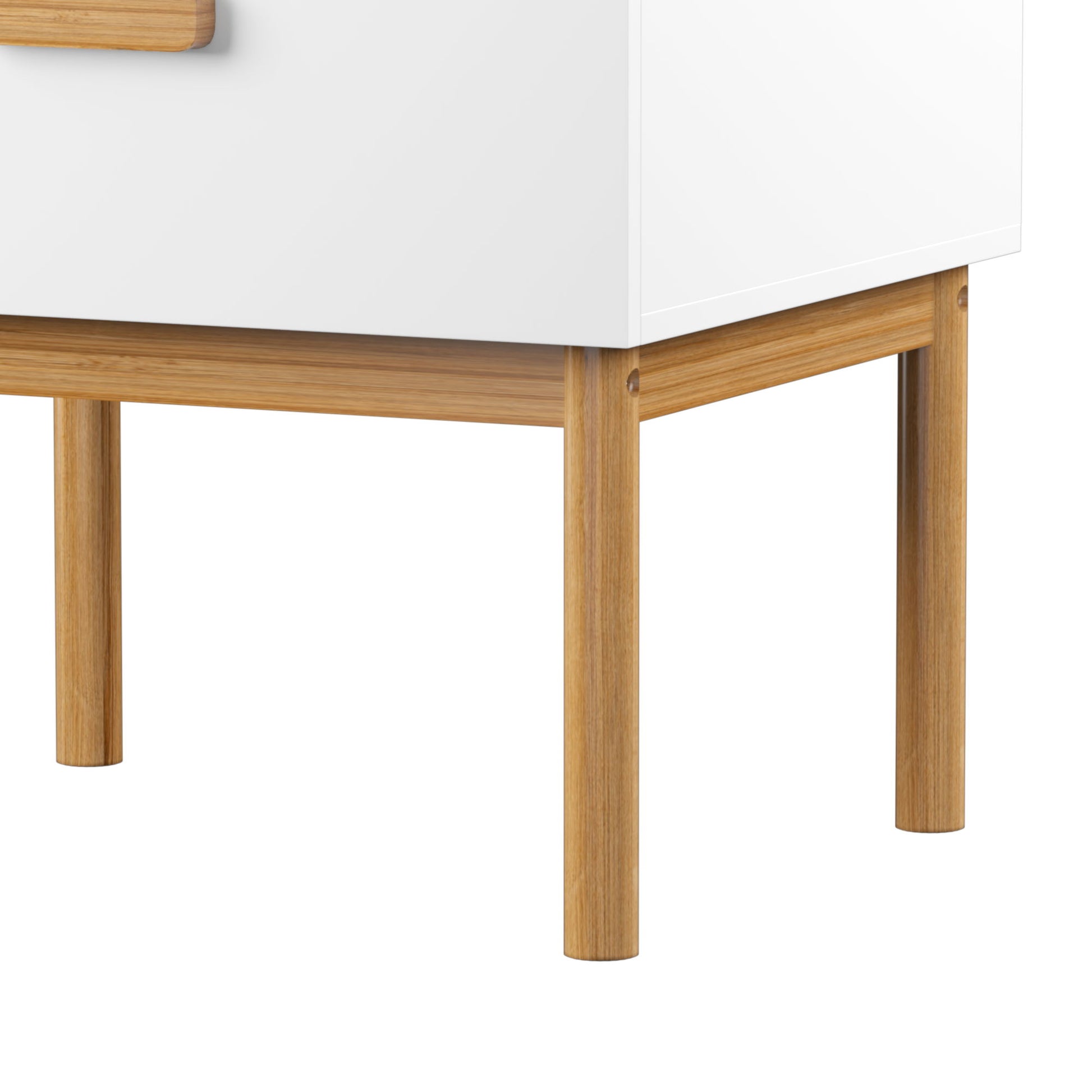 Nightstand With Drawer, Minimalist Bedside Table With Handle For Bedroom - White - The Sleep Loft - Online Mattress Showroom NYC