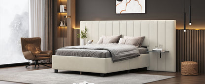 Upholstered Platform Bed With Big Headboard - The Sleep Loft - Online Mattress Showroom NYC