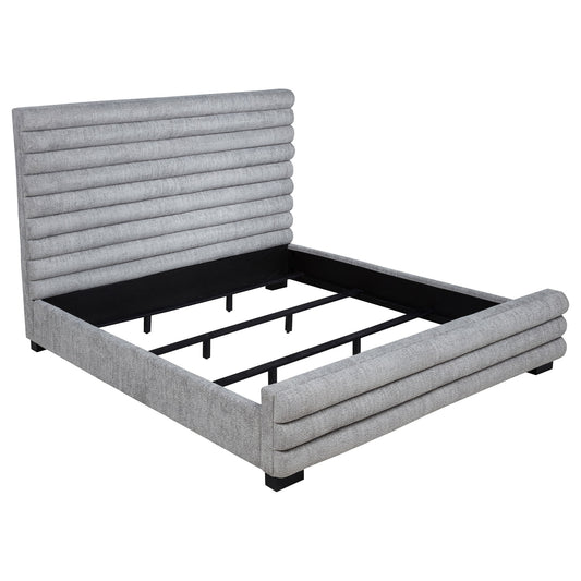 Fandango - Eastern Bed With Rolled Tufting - Gray - The Sleep Loft - Online Mattress Showroom NYC