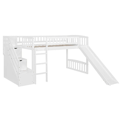 Loft Stairway Bed With 2 Drawers, Convertible Ladder And Slide - The Sleep Loft - Online Mattress Showroom NYC