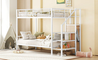 Bunk Bed With Lateral Storage Ladder And Wardrobe - The Sleep Loft - Online Mattress Showroom NYC