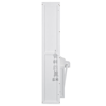 French Style Murphy Platform Bed With Shelf, Side Cabinets, Drawers And LED - The Sleep Loft - Online Mattress Showroom NYC