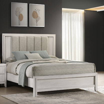 Plush Upholstered Headboard Framed Bed