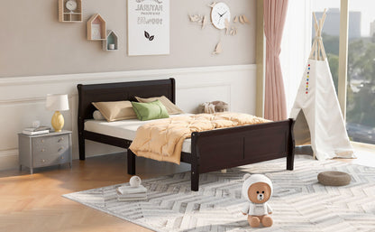 Platform Bed Frame Mattress Foundation Sleigh Bed With Headboard / Footboard / Wood Slat Suppor - The Sleep Loft - Online Mattress Showroom NYC