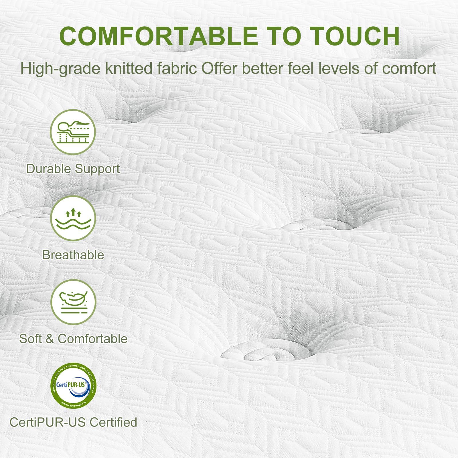 12" Hybrid Mattress With Gel Memory Foam & Pocket Springs - The Sleep Loft - Online Mattress Showroom NYC