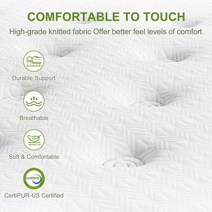 14" Hybrid Mattress With Gel Memory Foam And Pocket Springs - The Sleep Loft - Online Mattress Showroom NYC