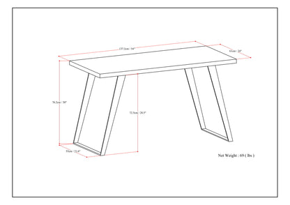 Lowry - Flat Top Desk - Rustic Natural Aged Brown - The Sleep Loft - Online Mattress Showroom NYC