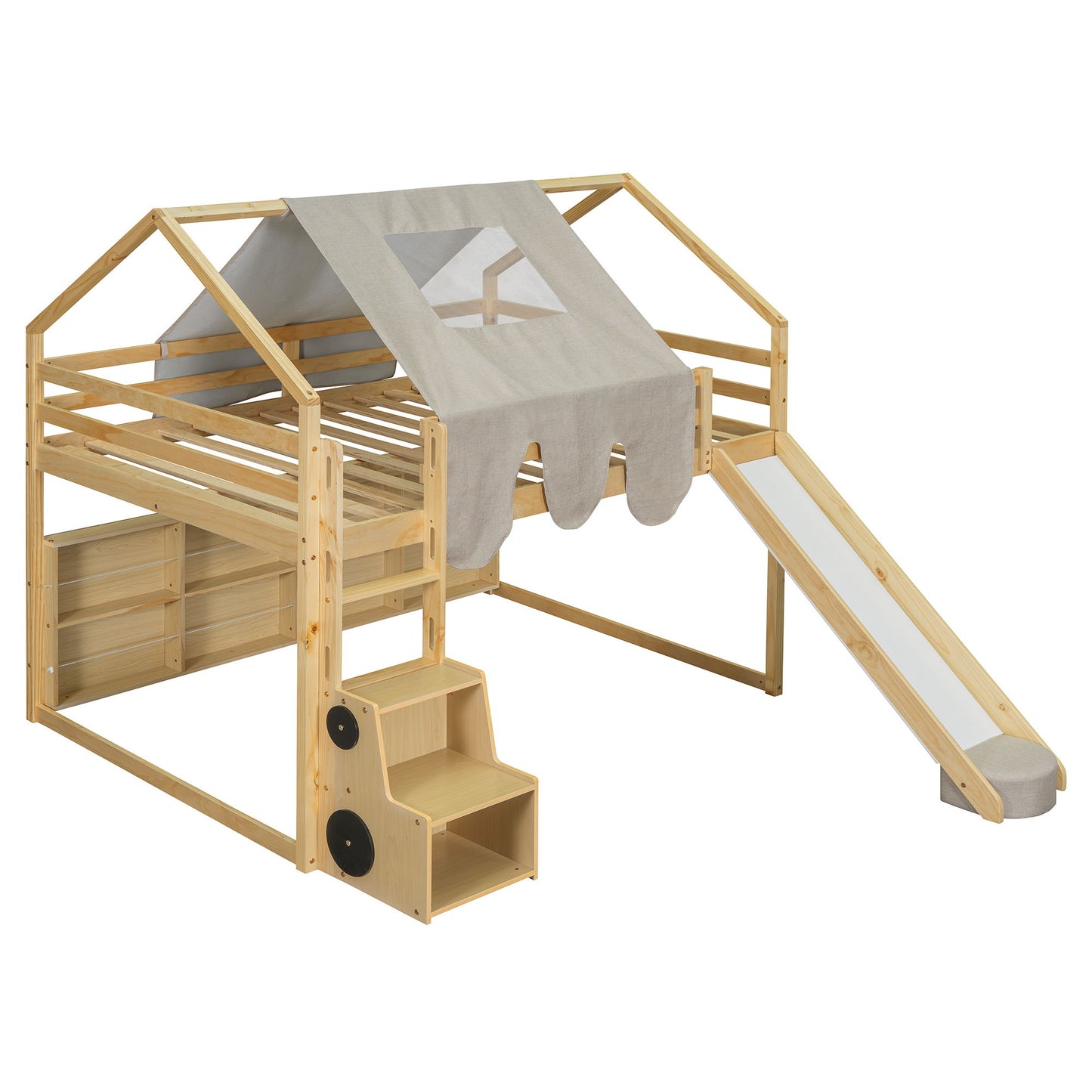 Loft Bed With House Shaped Frame And Tent - The Sleep Loft - Online Mattress Showroom NYC