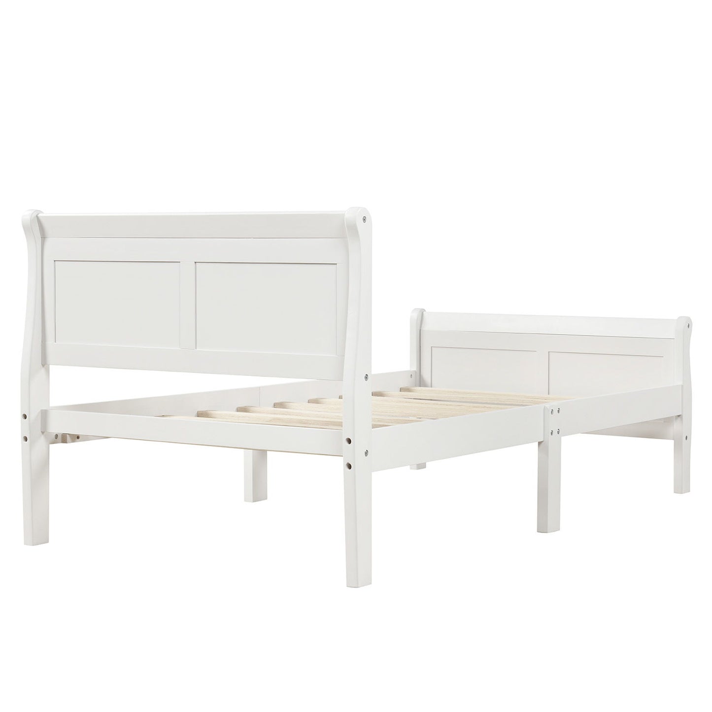 Platform Bed Frame Mattress Foundation Sleigh Bed With Headboard / Footboard / Wood Slat Suppor - The Sleep Loft - Online Mattress Showroom NYC