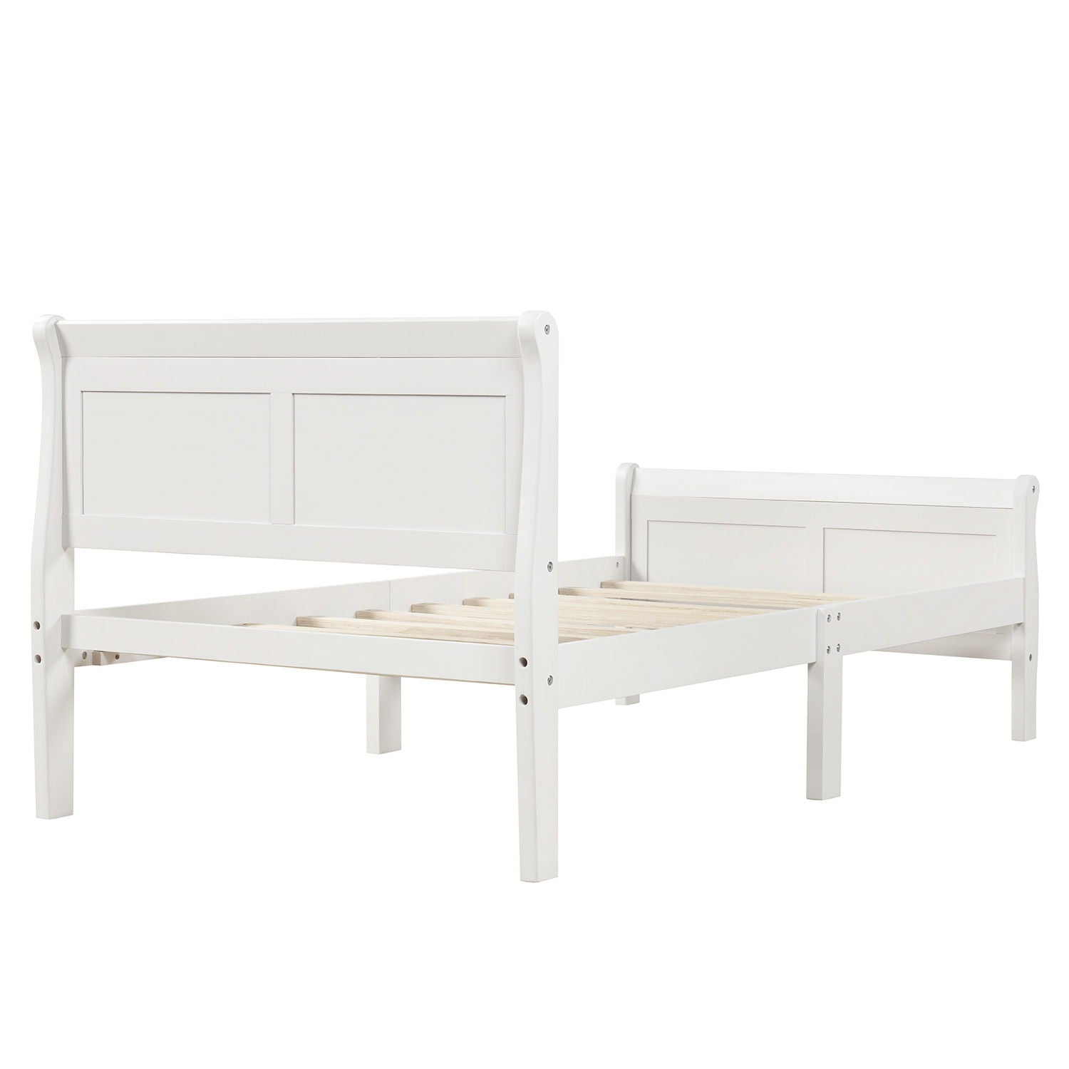 Platform Bed Frame Mattress Foundation Sleigh Bed With Headboard / Footboard / Wood Slat Suppor - The Sleep Loft - Online Mattress Showroom NYC