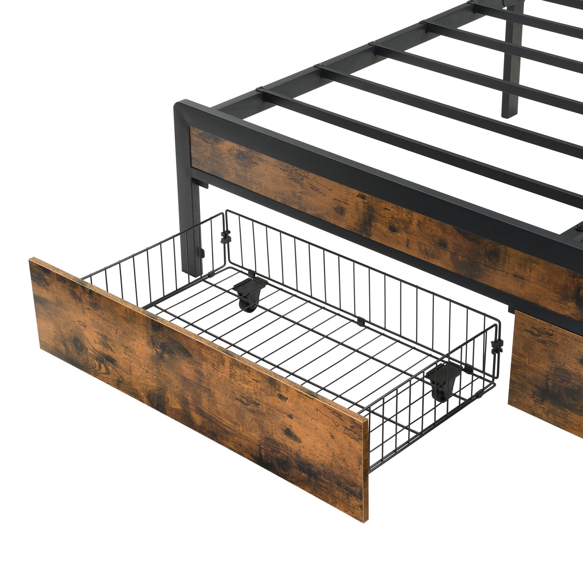 Modern Bed Frame With LED Lights, Upholstered Headboard, USB Charging - The Sleep Loft - Online Mattress Showroom NYC