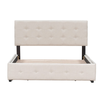 Upholstered Platform Bed With Classic Headboard And Drawers, No Box Spring Needed - The Sleep Loft - Online Mattress Showroom NYC