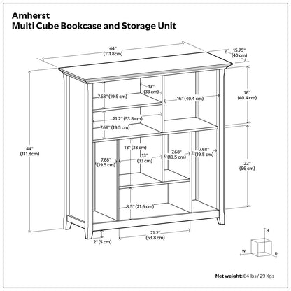 Amherst - Multi Cube Bookcase And Storage Unit - The Sleep Loft - Online Mattress Showroom NYC
