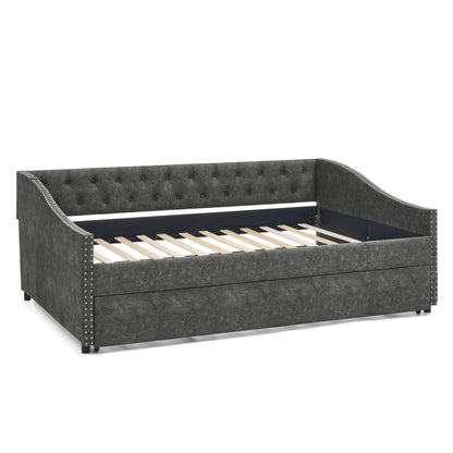 Upholstered Daybed With USB Charging & Pull Out Bed - The Sleep Loft - Online Mattress Showroom NYC