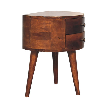 Odyssey - Tripod Bedside Table - Chestnut - The Sleep Loft - Online Mattress Showroom NYC