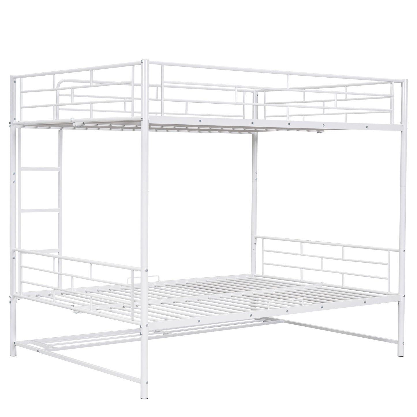 Metal Bunk Bed With Shelf And Guardrails - The Sleep Loft - Online Mattress Showroom NYC