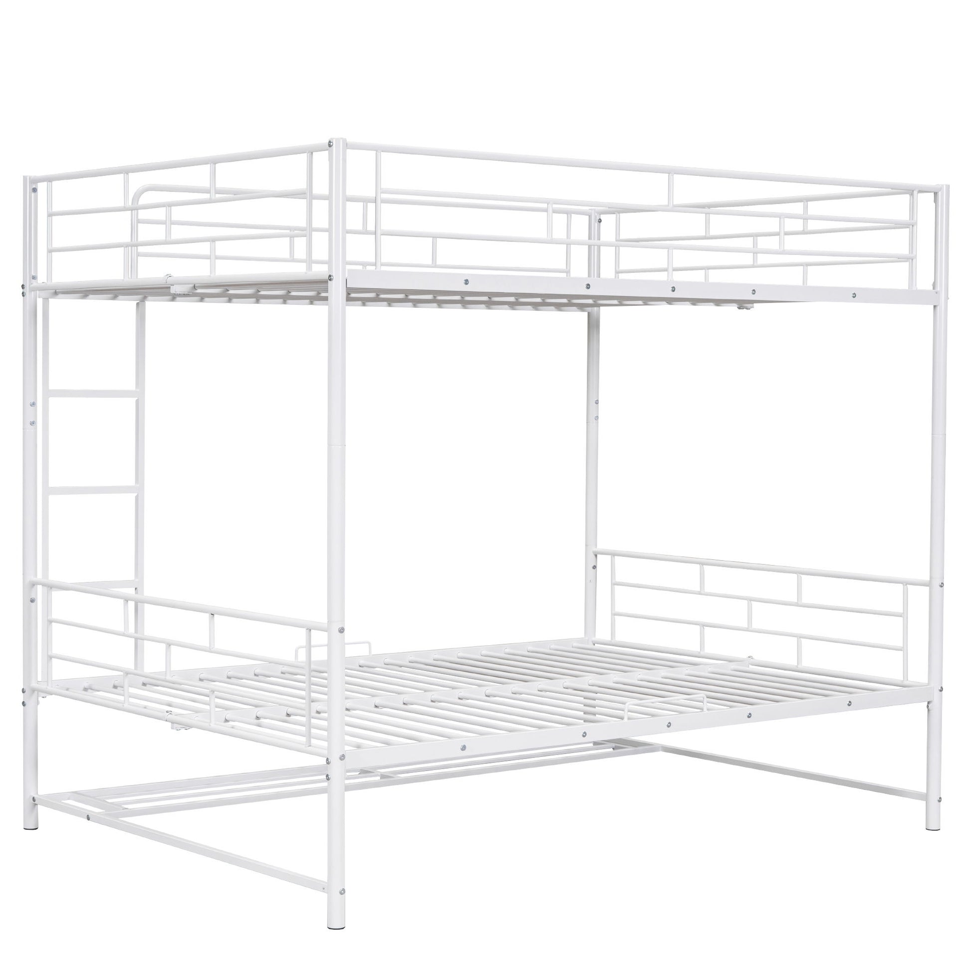 Metal Bunk Bed With Shelf And Guardrails - The Sleep Loft - Online Mattress Showroom NYC