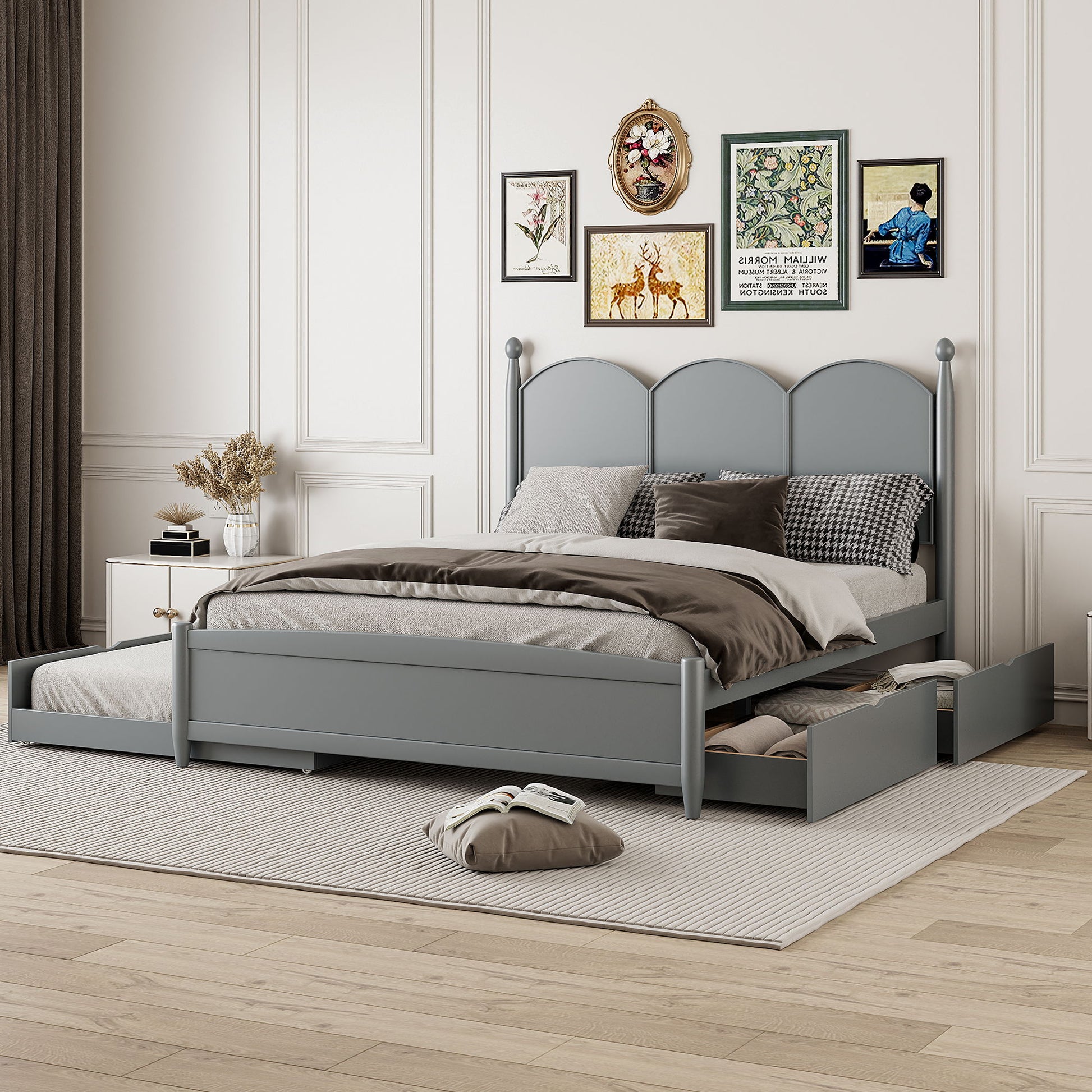 Platform Bed With With 2 Big Drawers And Trundle - The Sleep Loft - Online Mattress Showroom NYC