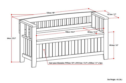 Acadian - Entryway Storage Bench, Handcrafted - The Sleep Loft - Online Mattress Showroom NYC
