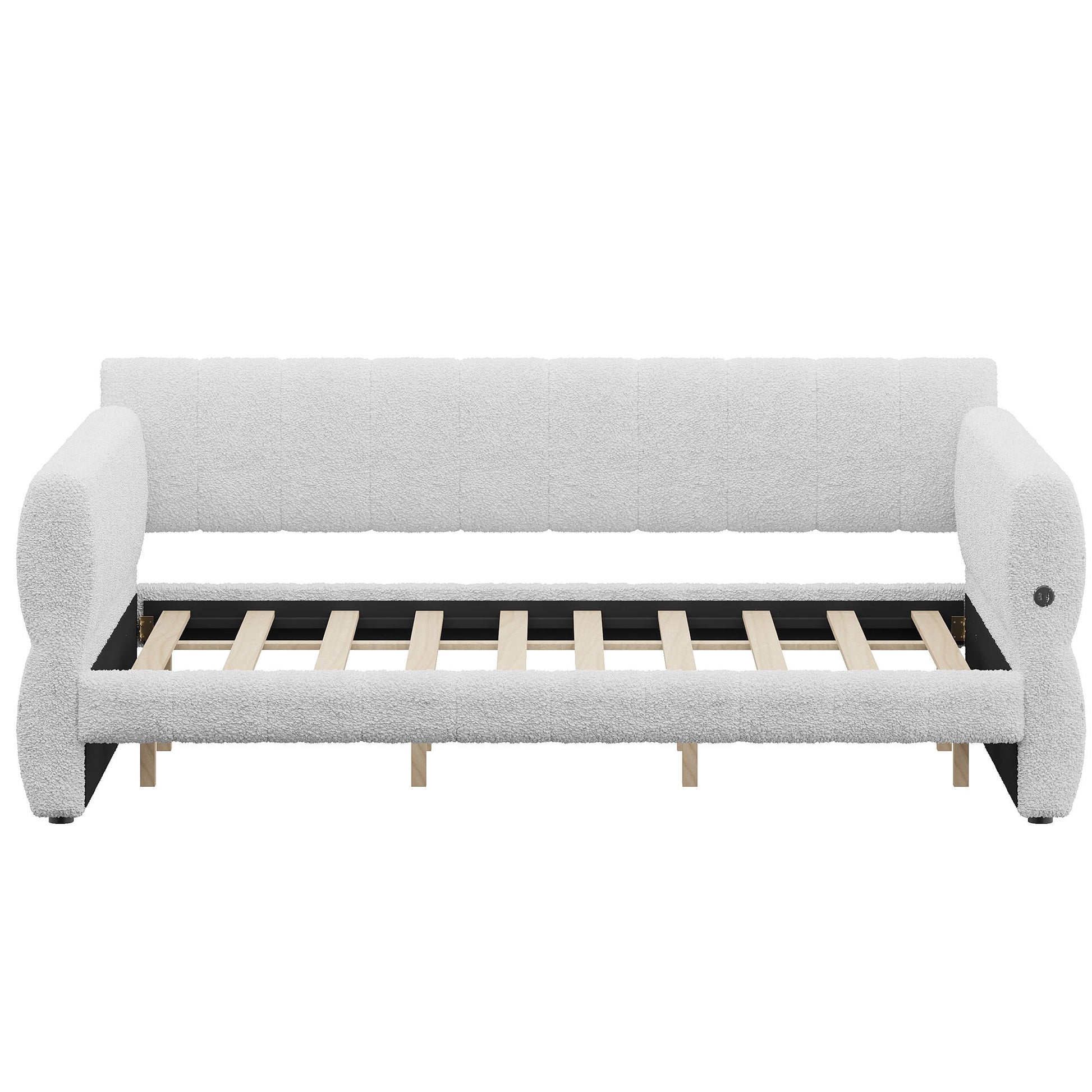 Upholstered Platform Bed With USB Charging - The Sleep Loft - Online Mattress Showroom NYC