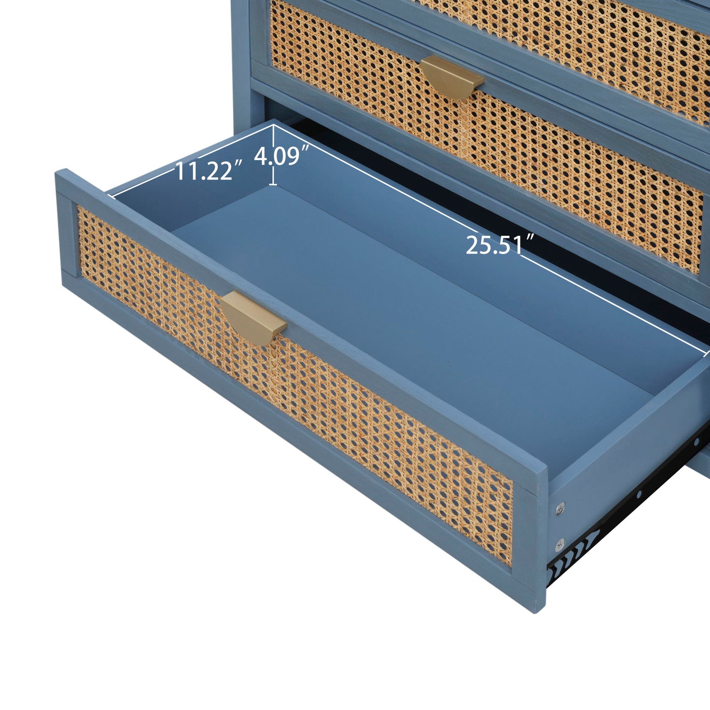 3 Drawer Cabinet, Natural Rattan, American Furniture - The Sleep Loft - Online Mattress Showroom NYC