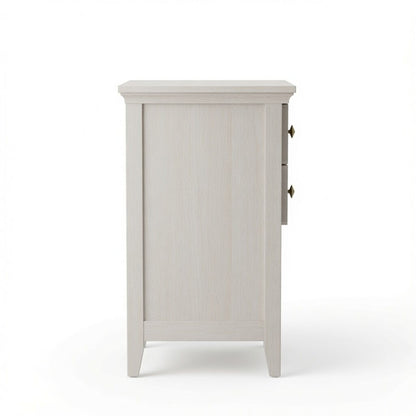 Nightstands With 2 Drawers, Bedside Tables For Small Spaces (Set of 2) - White