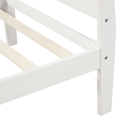 Platform Bed Frame Mattress Foundation Sleigh Bed With Headboard / Footboard / Wood Slat Suppor - The Sleep Loft - Online Mattress Showroom NYC