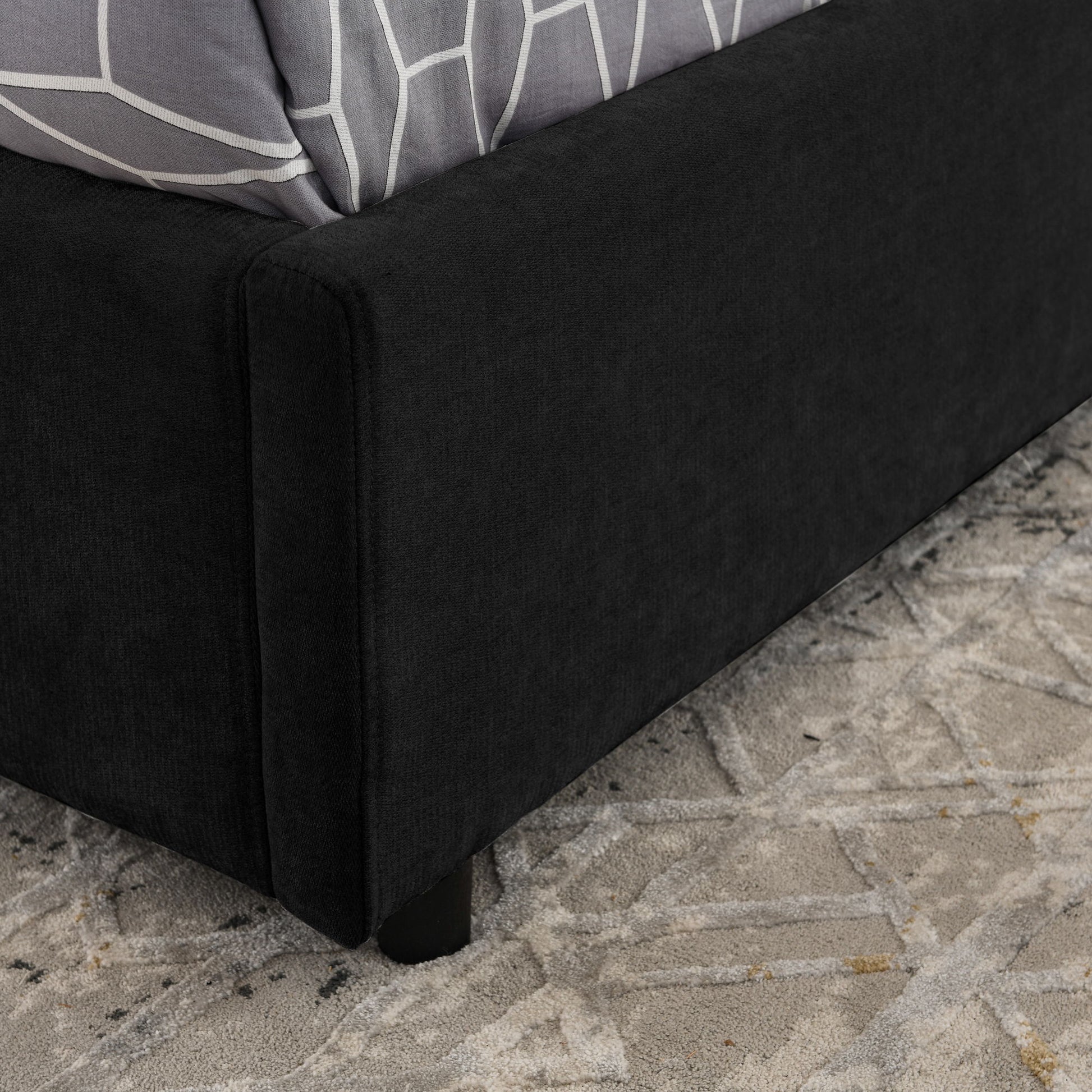 Storage Upholstered Hydraulic Platform Bed With Integrated Headboard - The Sleep Loft - Online Mattress Showroom NYC
