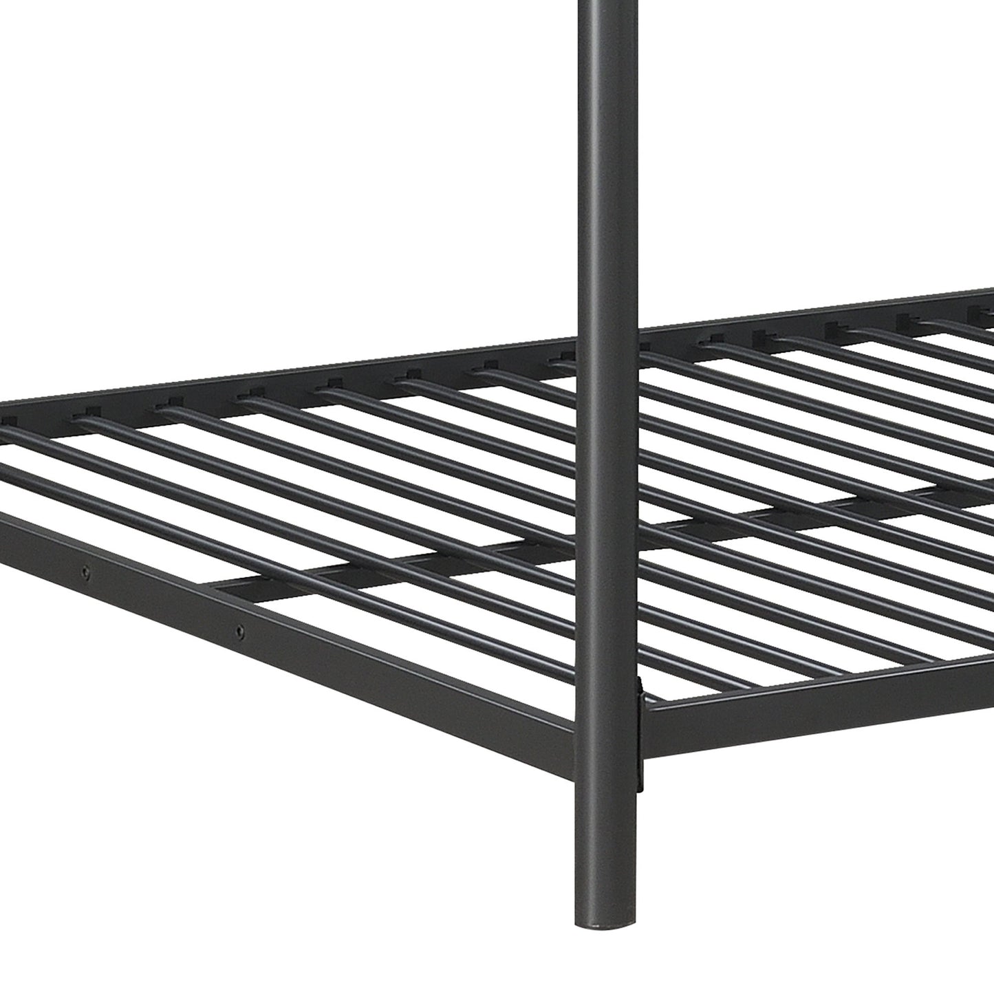 Triple Bunk Bed, Full Size With Sturdy Metal Frame And Safe Stairs - Black - The Sleep Loft - Online Mattress Showroom NYC